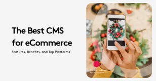 A person taking a photo of a holiday wreath on a smartphone for eCommerce content.