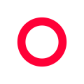 Red circle on white background